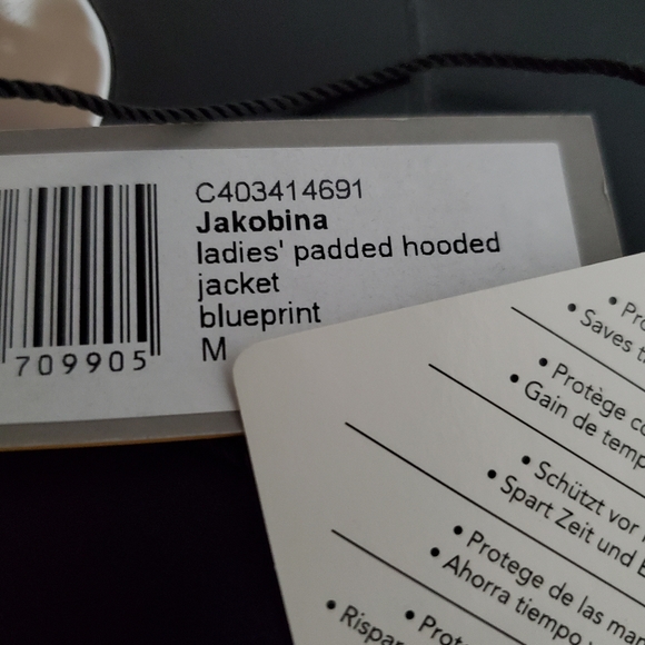 WESC Ladies Padded Hooded Jacket Blue size Medium - Picture 9 of 10